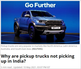 Why are pickup trucks not picking up in India?