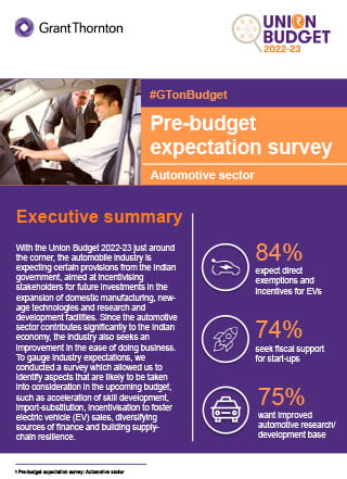 Pre-budget expectation survey | Automotive sector