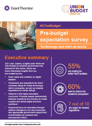 Pre-budget expectation survey | Technology and start up sector